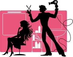 Pictures Of Hair Stylist drawing