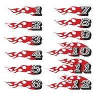 Racing Flames Vinyl Cutter Plotter Images Vector
