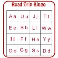 Zoo Animal Bingo Cards Car