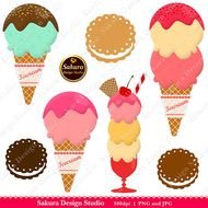 Ice Cream Party Creams Parfait And