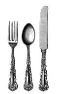 vintage cutlery as a picture for clipart