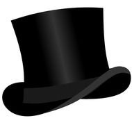 black top hat for snowman