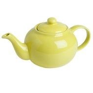 green teapot on a white background