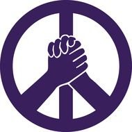 clipart of the world peace sign