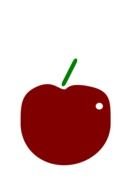 Cartoon red apple clipart