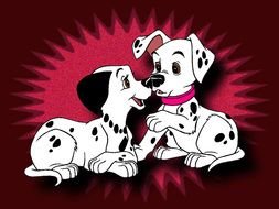 two dalmatians as a graphic image