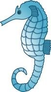 Cartoon sea horse clipart