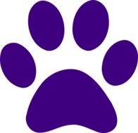 Purple Paw Print At Clkercom Vector Online clipart