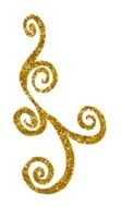 Gold Swirls Drawing