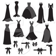 Dresses Wedding Bows Art