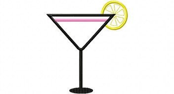Cocktail glass drawing