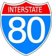 80 Interstate sign clipart