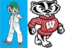 Here You See The Football Bucky Badger With My Badgeragain I Had