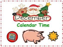 clipart of the December Calendar