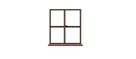 window frame on a white background