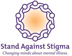 stand against stigma text drawing
