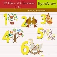 clip art 12 days of Christmas