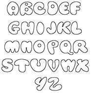 Bubble Letter Templates Collection