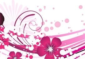 Pink Flower Vector Background Free Graphics All Web