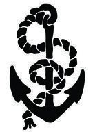 Anchor and rope clipart