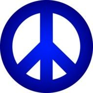 Blue Peace Sign Free