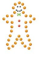 figure made of dots as a graphic illustration