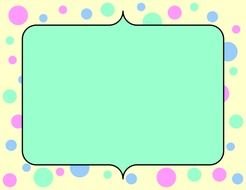 blue congratulatory diploma with a frame of multi-colored circles