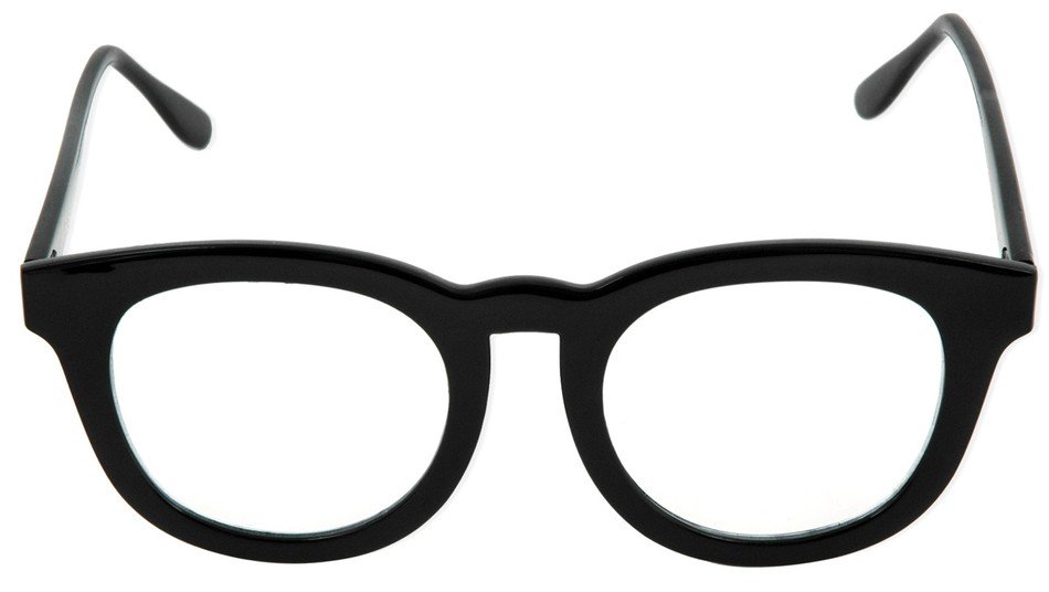glasses on the white background