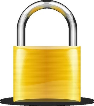 Padlock Gold At Clkercom Vector Online Royalty