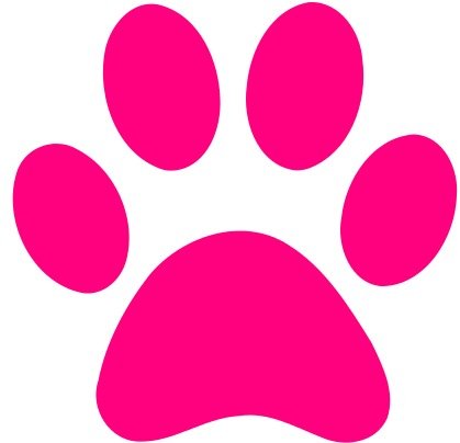 Blues Clues Pink Paw Dog Print clipart
