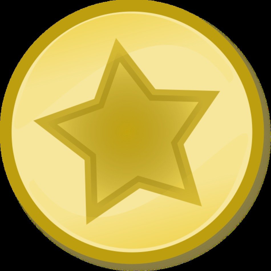 Yellow Circled Star Medium Size