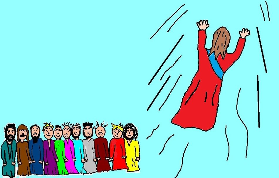 jesus with the disciples as a graphic image