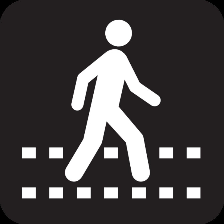 Pedestrian Crossing Black At Clkercom Vector clipart