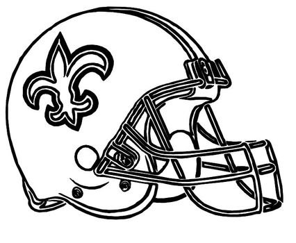 Helmet Football Saints New Orleans Coloring Pagesnew