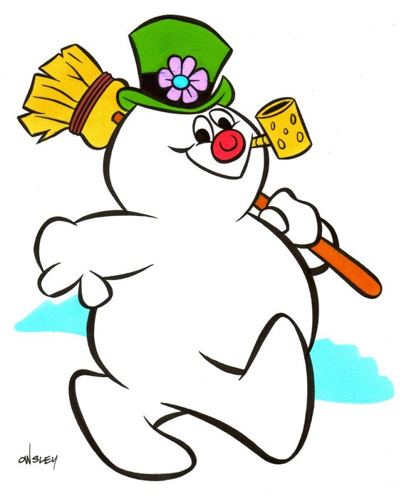 funny snowman for clipart
