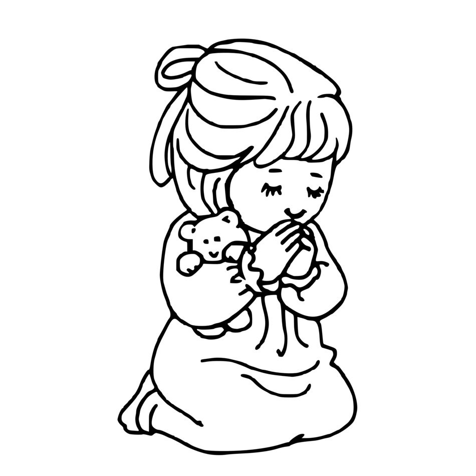 clipart of the Praying Girl