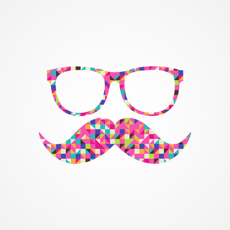 Abstract Mustache Hipster Glasses Art Print By Railton Road Society6