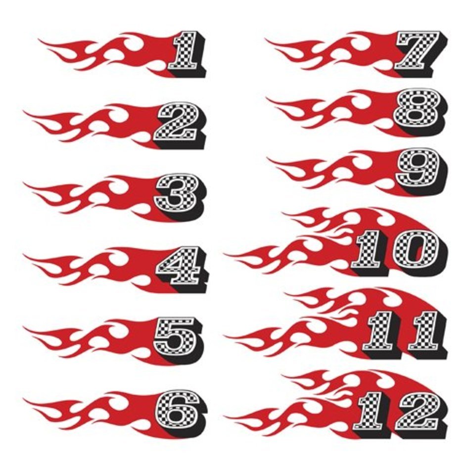 Racing Flames Vinyl Cutter Plotter Images Vector