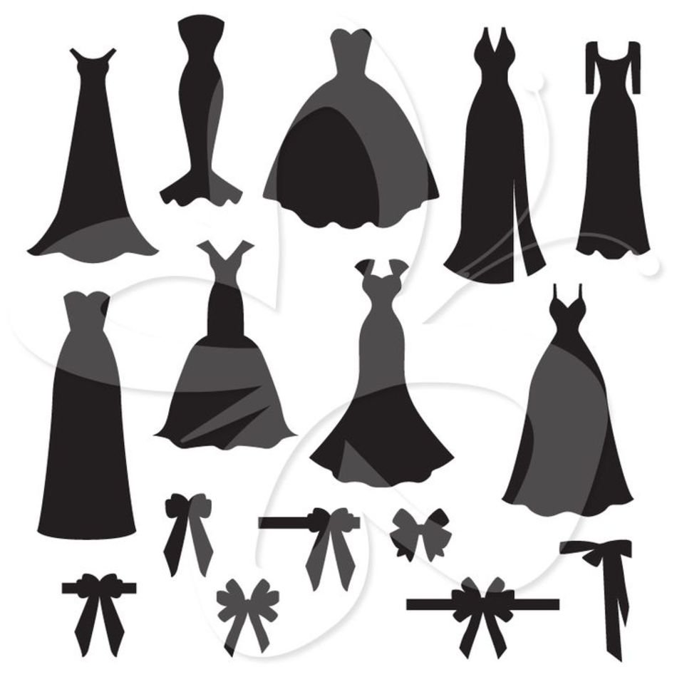 Dresses Wedding Bows Art