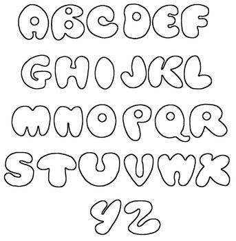 Bubble Letter Templates Collection
