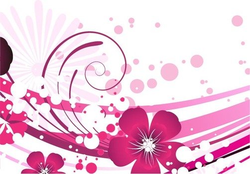 Pink Flower Vector Background Free Graphics All Web
