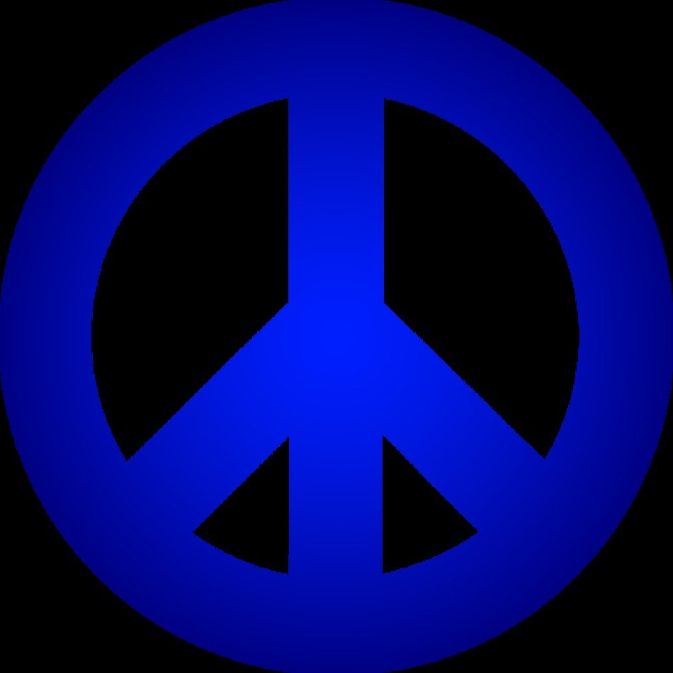 Blue Peace Sign Free