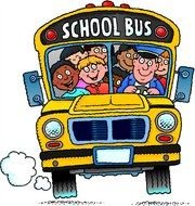 school bus with children on the road