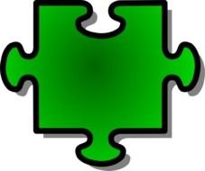 Green Jigsaw Piece 8 At Clkercom Vector Online
