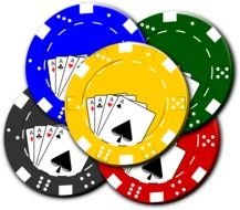 colorful poker chips for clipart