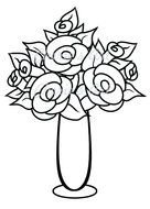 Line Art Flower Vase Digi Stamp Digital Download N2
