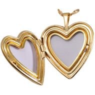 Fingerprint Memorial Jewelry Gold Plated Heart Photo Locket