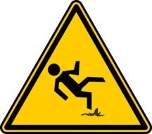 Falling warning sign clipart