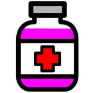 clipart of the pink medicine bottle