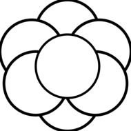 Clipart of Black And White Flower